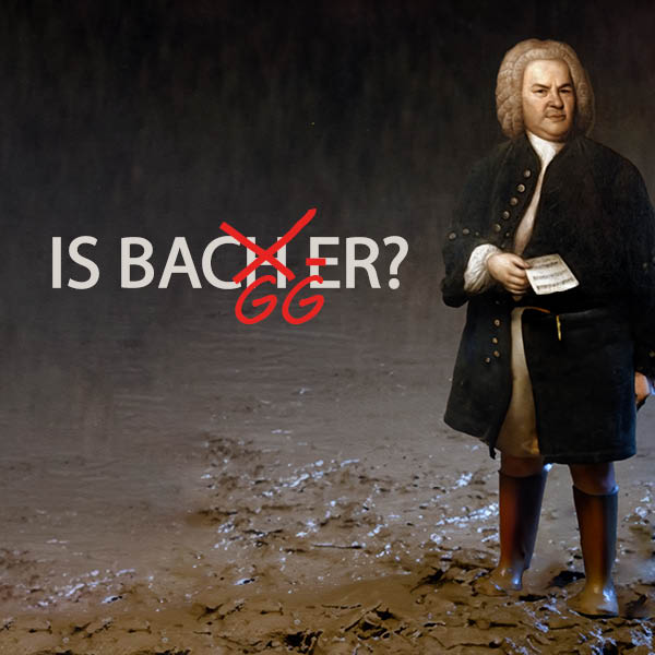 Bach met laarzen in de bagger